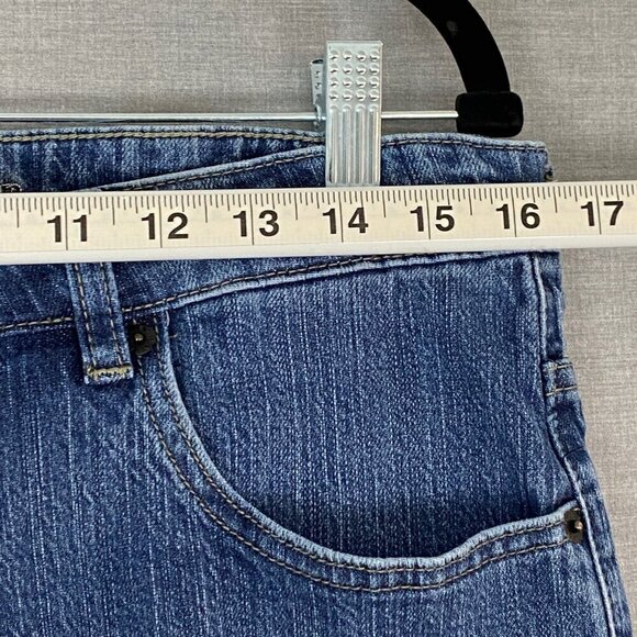 Denver Hayes Jeans Relaxed Fit Flextech Blue Striated Straight Leg 34 X 32 Tag - Picture 9 of 12